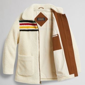 Pendleton Women’s ivory Glacier sunset zip-front fleece jacket